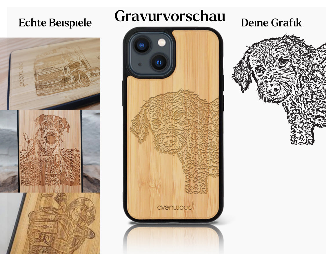 INDIVIDUELL iPhone 13 Bambus-Kunststoff